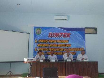 BIMTEK STRATEGI TUNTAS PELAYANAN ADMINDUK SECARA MENYELURUH DAN SETRATEGI & PENGEMBANGAN USAHA/PEREK